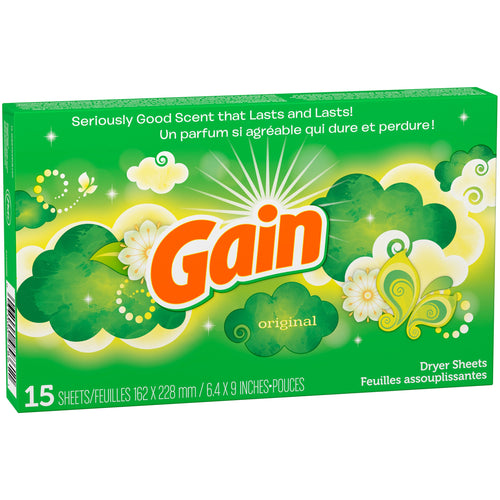 GAIN ORIGINAL FABRIC DRYER SHEETS 15 CT