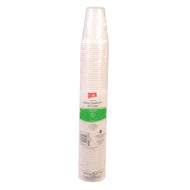 Case GFS 16 Ounce Plastic Cold Cups, Translucent, Polystyrene, 80 Ct Package, 960ea