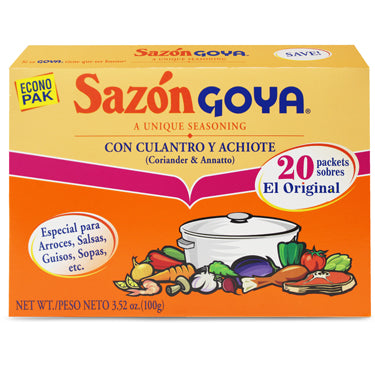 GOYA SAZON CON CORIANDER & ANNATTO 20 CT