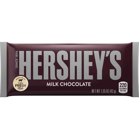 HERSHEY'S MILK CHOCOLATE BAR 1.55 OZ