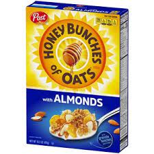 HONEY BUNCHES OF OATS WITH ALMONDS BREAKFAST CEREAL 14.5 OZ