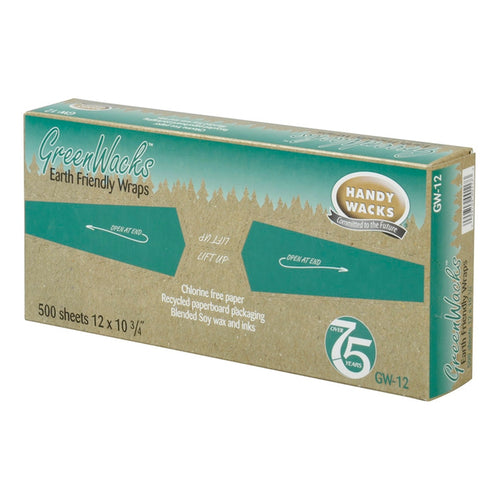 Handy Wacks 12 x 10 in Dry-Waxed Paper Deli Wraps,  Interfolded, 500 Ct