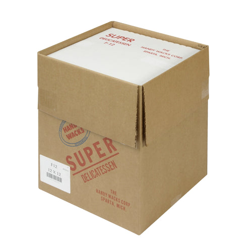 Handy Wacks 12 x 12 Inch Dry-Waxed Paper Deli Wraps, White, Medium-Grade, 1000 Ct