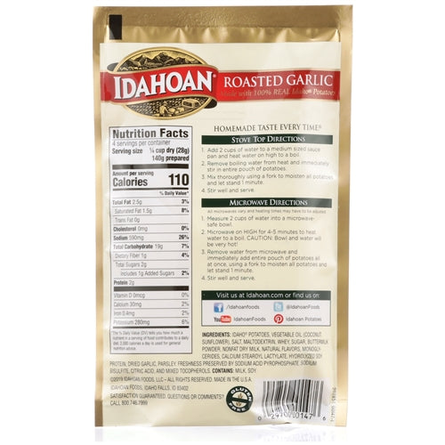 IDAHOAN ROASTED GARLIC MASHED POTATOES 4 OZ