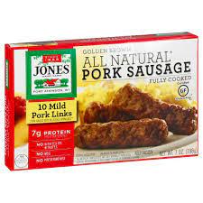 JONES GOLDEN BROWN ALL NATURAL PORK SAUSAGE LINKS 7 OZ