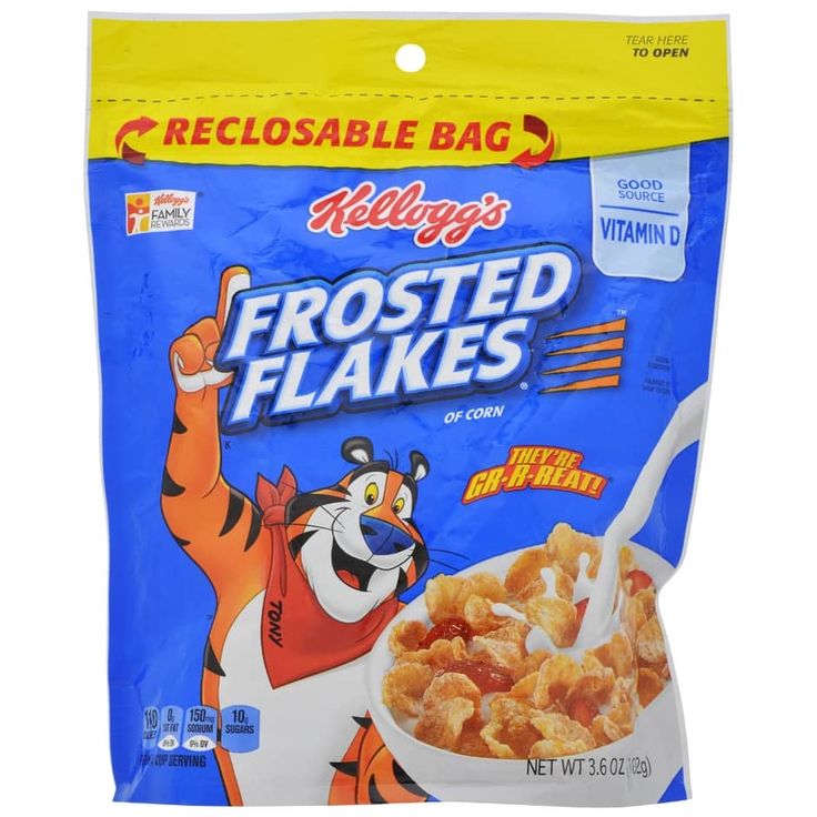 KELLOGG'S FROSTED FLAKES CEREAL 3.6 OZ