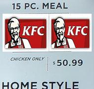 KFC 15 PIECE MEAL SPICY (CHICKEN ONLY)