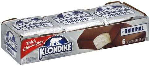 KLONDIKE ORIGINAL ICE CREAM BARS 6 CT