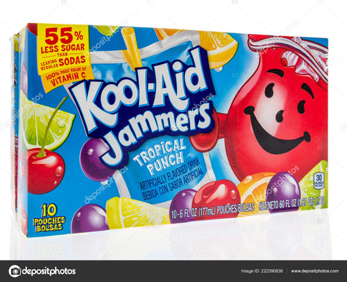 KOOL-AID JAMMERS TROPICAL PUNCH 6 OZ 10 PK