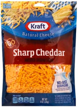 KRAFT SHREDDED SHARP CHEDDAR CHEESE  8 OZ