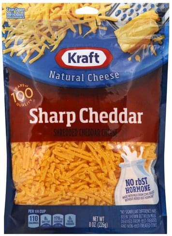 KRAFT SHREDDED SHARP CHEDDAR CHEESE  8 OZ