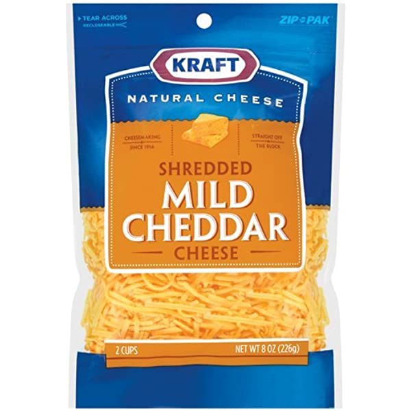 KRAFT SHREDDED MILD CHEDDAR CHEESE  8 OZ