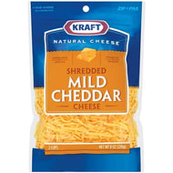 KRAFT SHREDDED MILD CHEDDAR CHEESE  8 OZ