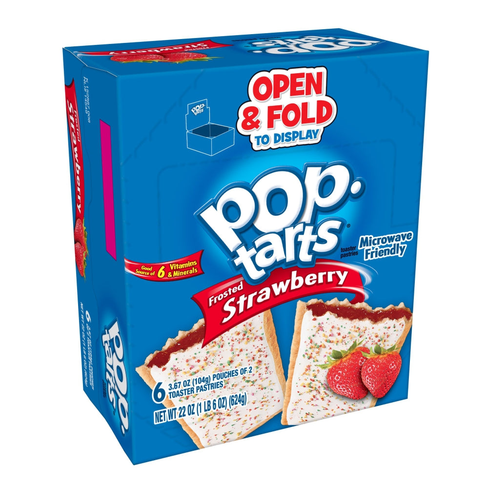 Kellogg's Pop-Tart Frosted Strawberry Pastry, 2 Individually Wrapped, 6 Pk
