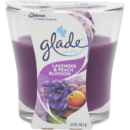 GLADE LAVENDER AND PEACH BLOSSOM CANDLES 3.4 OZ JAR