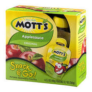 MOTT'S SNACK & GO APPLESAUCE 4 PK 3.2 OZ