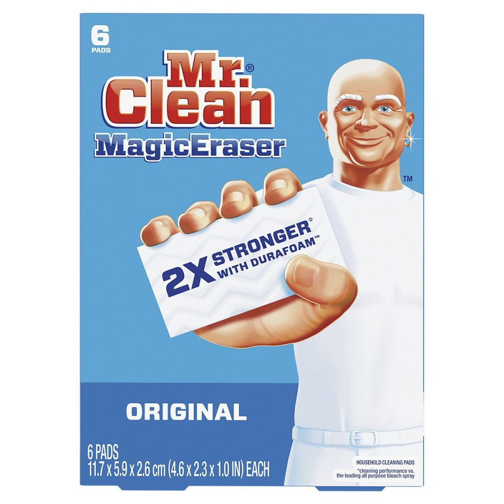 Mr Clean Cleaning Pads, White & Blue, 6 Ct