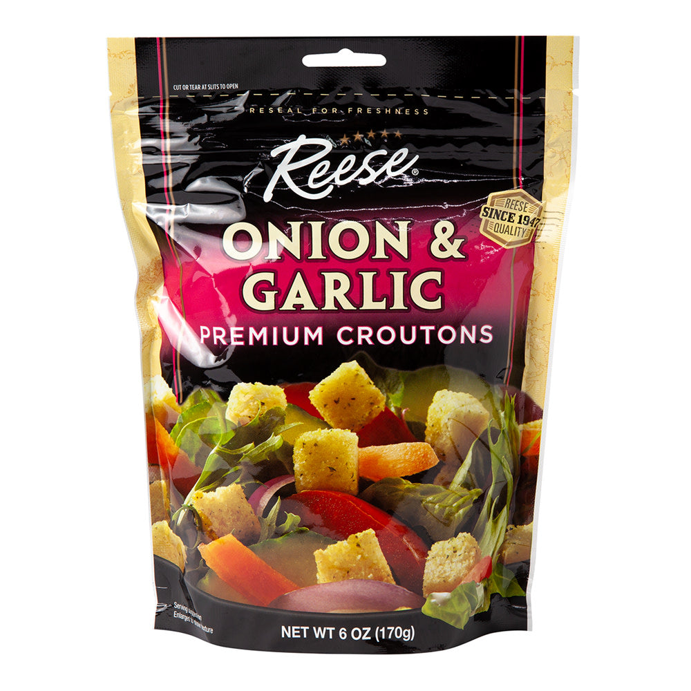 REESE ONION & GARLIC PREMIUM CROUTONS 6 OZ