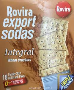 ROVIRA EXPORT SODAS WHEAT CRACKERS 20.25 OZ