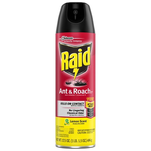 Raid Ant and Roach Spray Lemon Scent 17.5 oz