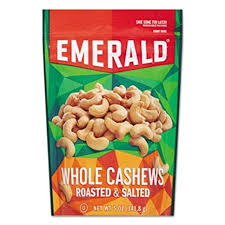 EMERALD WHOLE ROASTED CASHEWS 5 0Z POUCH