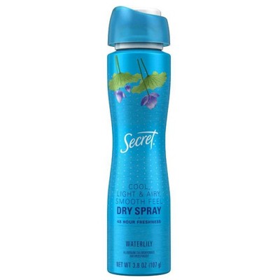 SECRET DRY SPRAY ANTIPERSPIRANT & DEODORANT COOL WATERLILY 3.8 OZ