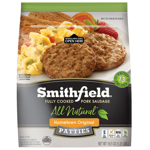 SMITHFIELD HOMETOWN ORIGINAL PORK SAUSAGE PATTIES 19.5 OZ