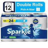 SPARKLE PICK A SIZE PAPER TOWELS 12 DOUBLE ROLLS #ROCK VALUE-ORDER BY  MONDAY EVENING NOV 19 ARRIVING NOV 27 FOR DELIVERY#