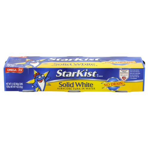 STARKIST SOLID WHITE ALBACORE TUNA IN WATER 3 OZ 3PK