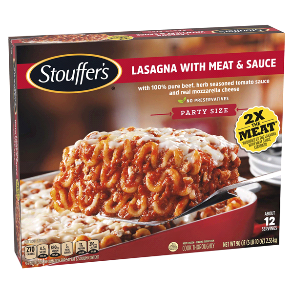 STOUFFER'S LASAGNA WITH MEAT & SAUCE 90 OZ