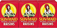 SUNMAID CALIFORNIA RAISINS 6 COUNT 1 oz EACH  6 PACK