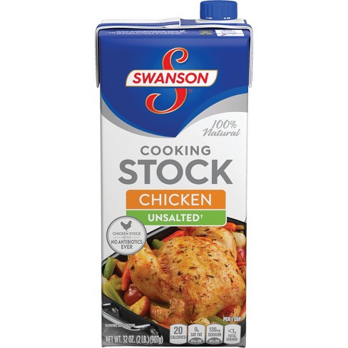 SWANSON UNSALTED CHICKEN COOKING STOCK 32 OZ