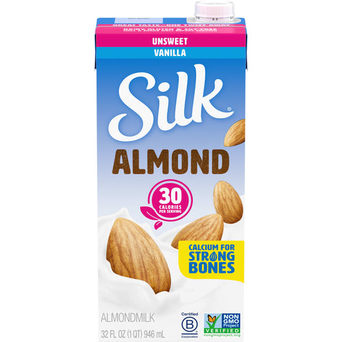 Silk Almond Vanilla Unsweetened 32 oz