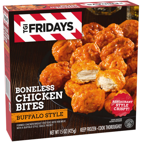 TGIF BUFFALO STYLE BONELESS CHICKEN BITES 15 OZ