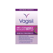 VAGISIL ANTI-ITCH MEDICATED WIPES 12 CT
