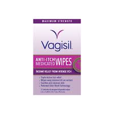VAGISIL ANTI-ITCH MEDICATED WIPES 12 CT