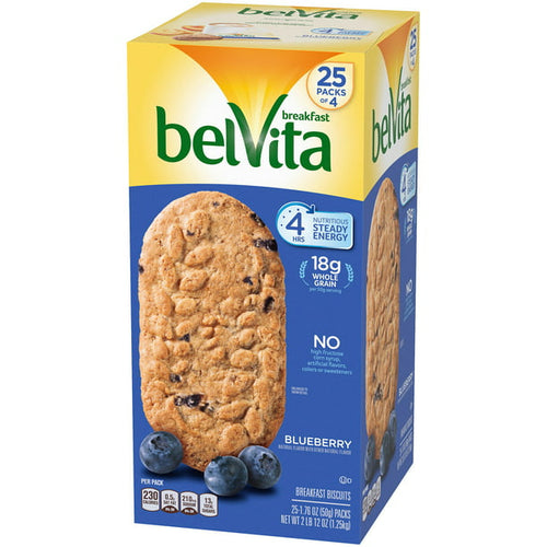 BELVITA BLUEBERRY BISCUITS 1.76 OZ 25 CT 44 oz