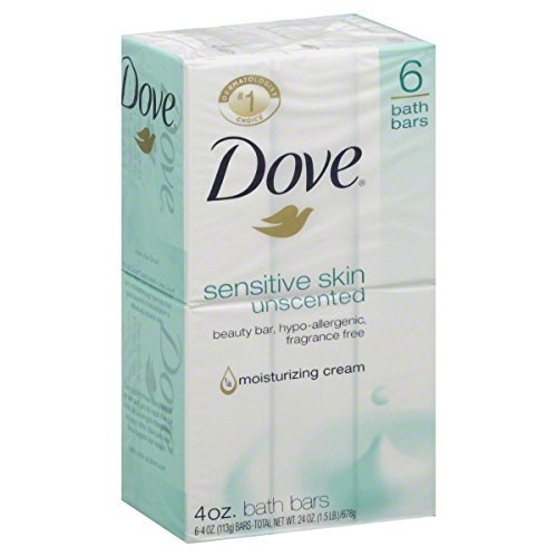 DOVE SENSITIVE SKIN BEAUTY BAR 4OZ 6 COUNT