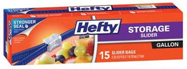 HEFTY STORAGE SLIDER GALLON 15 CT BAGS