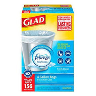 GLAD 4 GAL TRASH BAGS WITH FEBREZE 156 CT