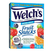Welch's Fruit Snacks 10 ct .9 oz Pouches