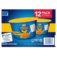 KRAFT MAC & CHEESE DINNER SINGLE SERVE CUPS 12-2.05 OZ