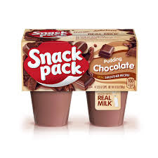 SNACK PACK CHOCOLATE PUDDING 4 CT 3.25 OZ