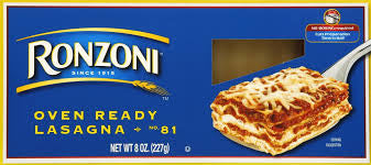 RONZONI OVEN READY LASAGNA 8 OZ