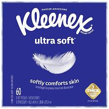 KLEENEX ULTRA SOFT FACIAL TISSUE  60 CT