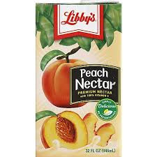 LIBBY'S PEACH NECTAR 32 OZ