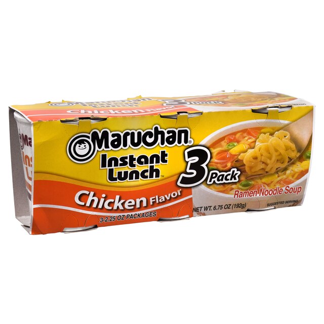 Maruchan Instant Chicken-Flavored Lunch Cups, 3-ct. Packs 12 case
