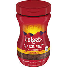 FOLGERS CLASSIC ROAST INSTANT COFFEE CRYSTALS 8 oz