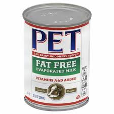 Pet Fat Free Evaporated Milk 12 oz