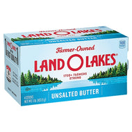 LAND O LAKES UNSALTED SWEET BUTTER QUARTERS 1 LB